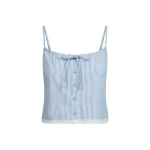 SKIMS Light Blue Striped Pajama Top